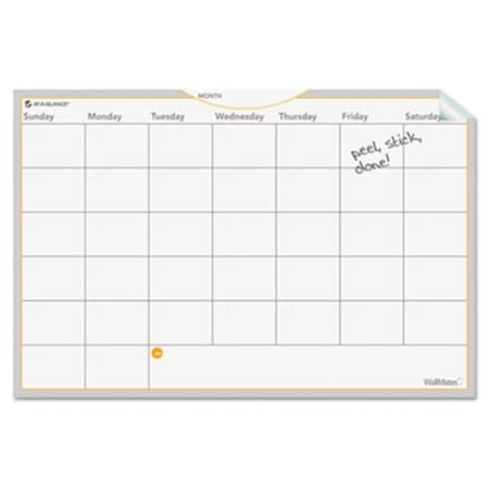 At-A-Glance WallMates Self-Adhesive Dry Erase Monthly Planning Surface 36 x 24 White AT30840